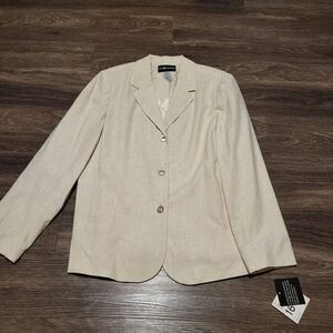 NEW NWT Sag Harbor Linen Style Women's Suit Jacket Blazer Size 16